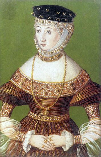 Lucas Cranach the Younger Miniature of Barbara Radziwill